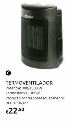 Termoventilador portátil 1800 w