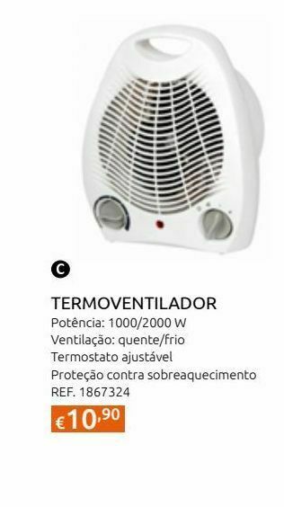 Casa Peixoto Termoventilador portátil 2000 w promoção