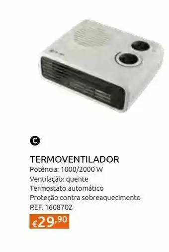 Termoventilador portátil 2000 w