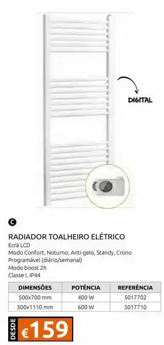 Casa Peixoto Toalheiro elétrico radiador 400 w branco 70x50 cm promoção
