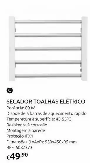 Casa Peixoto Toalheiro electrico delba db-846 80 w promoção