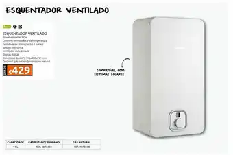 Casa Peixoto Esquentador vulcano sensor ventilado 2 11 lt/min promoção