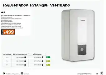 Casa Peixoto Esquentador vulcano sensor compacto 2 12 lt/min promoção