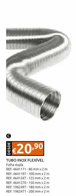 Tubo inox flex.100 folha dupla2 mt