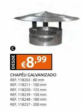 Chapeu galvanizado 80