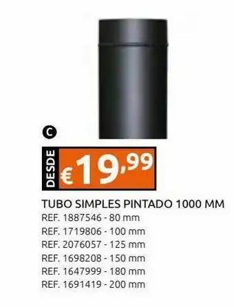 Casa Peixoto Ix inar tubo simples §80 1000mm pintado* promoção