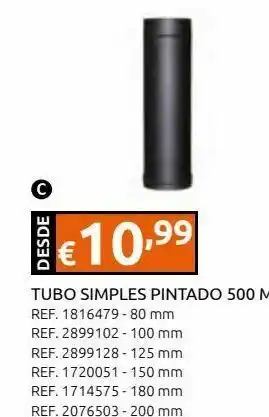 Casa Peixoto Ix inar tubo simples §80 500mm pintado* promoção