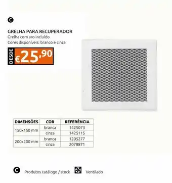 Grelha md 15x15 br c/aro 514