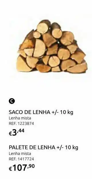 Lenha mistura +/- 10kg (eucalipto + outras)