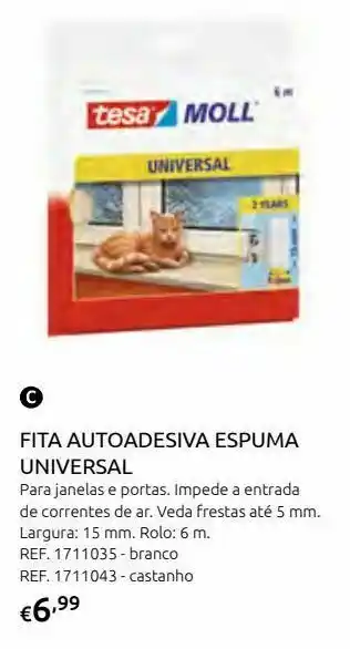 Casa Peixoto Fita calaf.espuma 6mt 15mm br tesa promoção