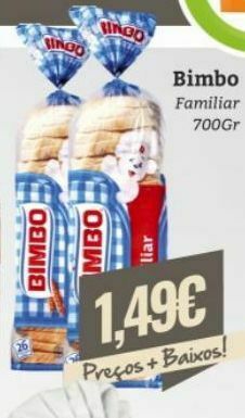 Pão de forma bimbo