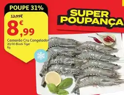 Auchan Camarão cru congelado promoção