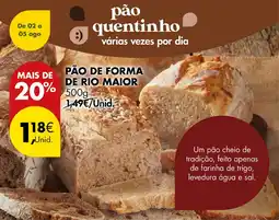 Pingo Doce PÃO DE FORMA DE RIO MAIOR 500g promoção
