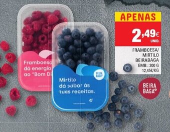 Continente Framboesa/Mirtilo Beirabaga 200g promoção