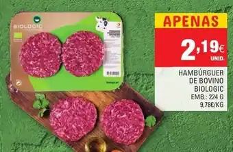 Continente Hambúrguere de Bovino Biologic 224g promoção