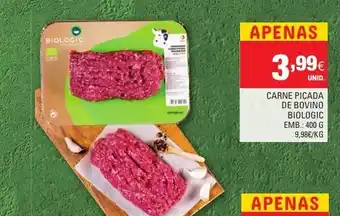 Continente Carne Picada de Bovino Biologic 400g promoção