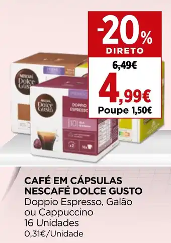 Supercor CAFÉ EM CÁPSULAS NESCAFÉ DOLCE GUSTO promoção