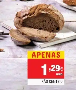 Continente Pão Centeio promoção
