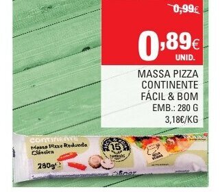 Continente Massa Pizza Continente Fácil & Bom 280g promoção