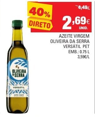 Continente Azeite Oliveira da Serra 0,75cl promoção