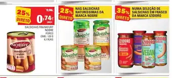 Continente Salsichas Frankfurt Nobre Porco 120g promoção