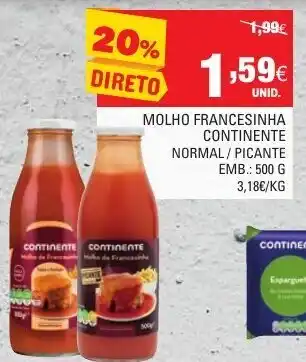 Continente Molho Francesinha Continente Normal/ Picante 00g promoção