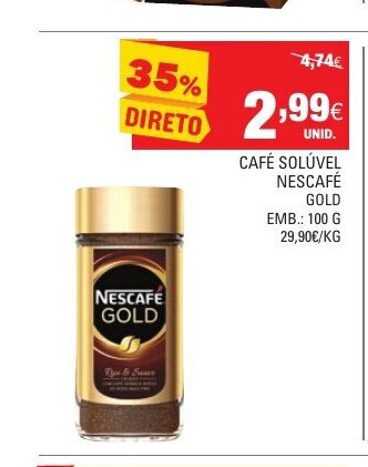 Continente Café Solúvel Nescafé Gold 100g promoção