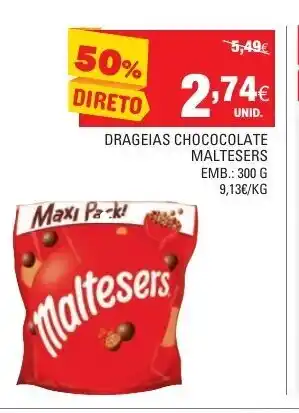 Continente Drageias Chocolate Maltesers 300g promoção