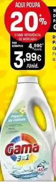 Intermarché Gama - detergente líquido p/maquina de lavar roupa promoção