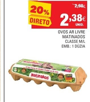 Ovos Ar Livre Matinados Classe M/L