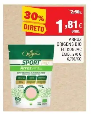 Continente Arroz Origens Bio Fit Konjac 270g promoção