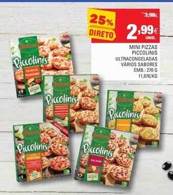 Continente Mini Pizzas Piccolinis 270g promoção