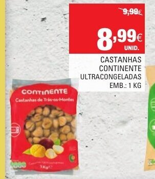 Continente Castanhas Continente 1kg promoção
