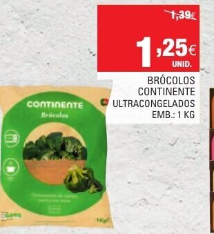 Continente Brócolos Continente 1kg promoção