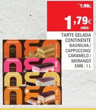 Continente Tarte Gelada Continente 1L promoção