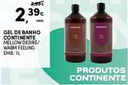 Continente GEL DE BANHO CONTINENTE MELLOW DESIRE/ WARM FEELING EMB:1L promoção