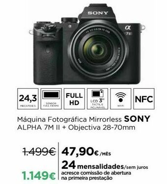 El Corte Inglés Câmera fotográfica sony promoção