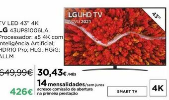 El Corte Inglés Tv 43'' led lg promoção