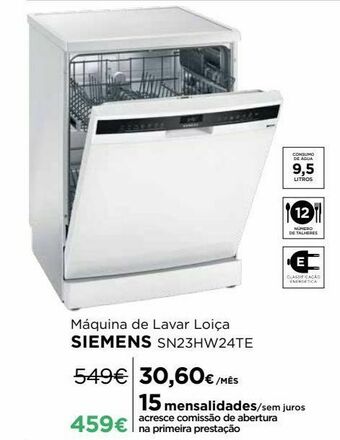 El Corte Inglés Lava louças siemens promoção