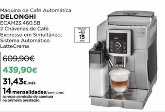 El Corte Inglés Cafeteira delonghi promoção