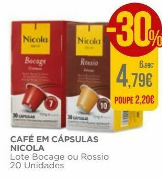 El Corte Inglés Cápsulas de café nicola promoção