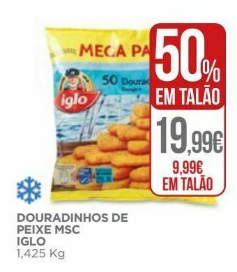 El Corte Inglés Palitos de peixe iglo promoção