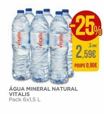 El Corte Inglés Água vitalis promoção