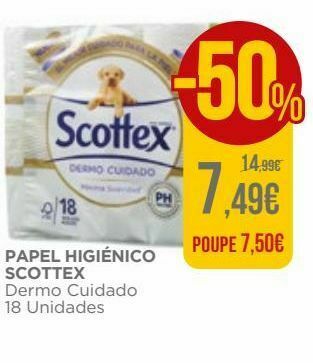El Corte Inglés Papel higiênico scottex promoção