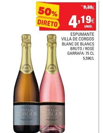 Continente Espumante Villa de Corgos 75cl promoção