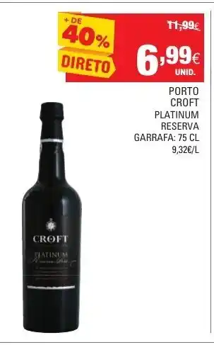 Continente Porto Croft Platinum 75cl promoção