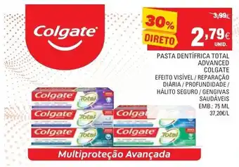 Continente Pasta Dentífrica Total Advanced Colgate 5ml promoção