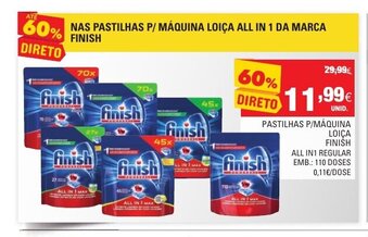 Continente Pastilhas P/Máquina da Loiça Finish promoção