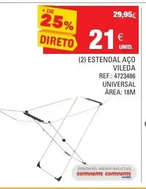 Continente (2) Estendal Aço Vileda 18M promoção