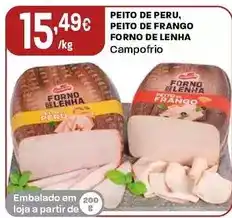 Intermarché Campofrio - peito de peru, peito de frango forno de lenha promoção